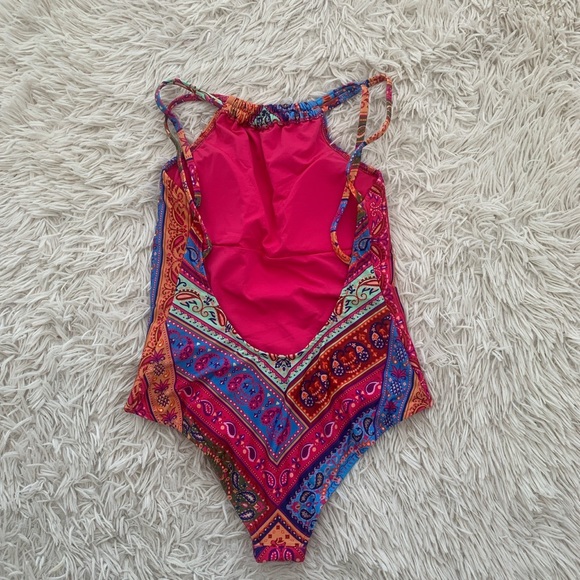NWT Farm Rio colorful bandana one pice swimsuit sz XS - Picture 8 of 8